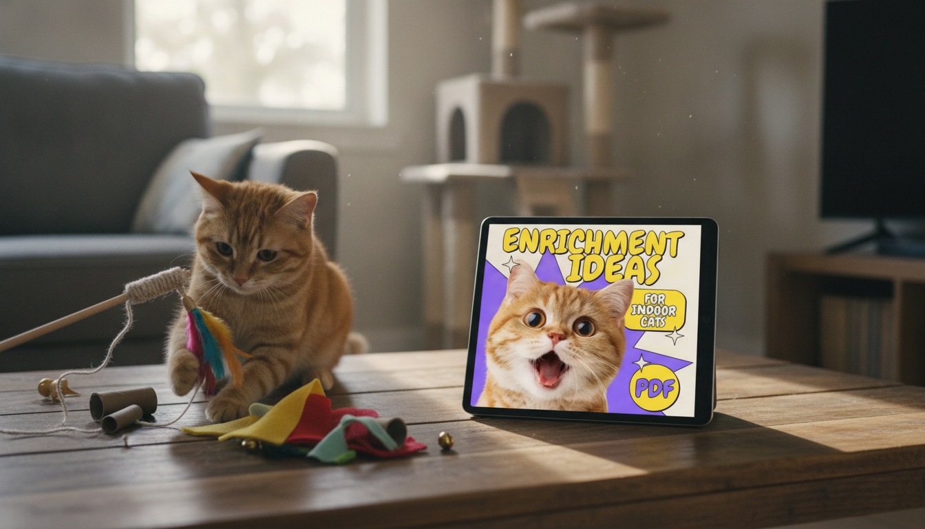 Indoor Cat Enrichment: DIY Toys, Play & Home Setup