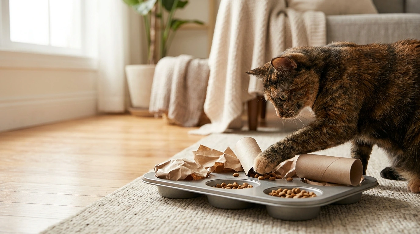 Easy DIY Cat Enrichment Ideas Using Household Items